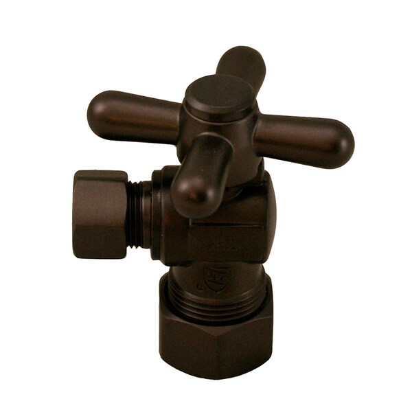 Oil Rubbed Bronze Quarter Turn Angle Stop 5/8" OD x 3/8" OD